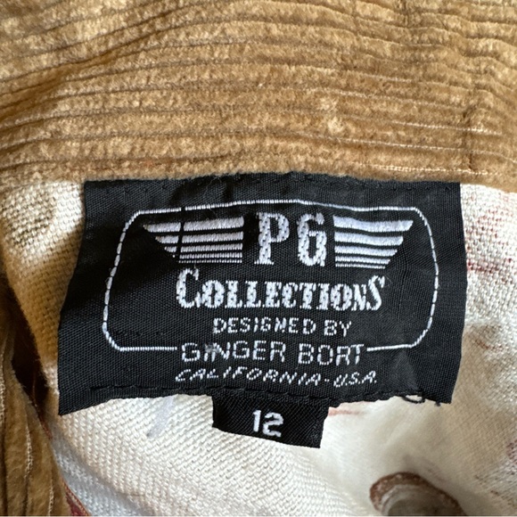 VTG 80s PG Collections Ginger Bort Patchwork Denim Jumpsuit 12 Mixed Print 90s - Picture 11 of 11